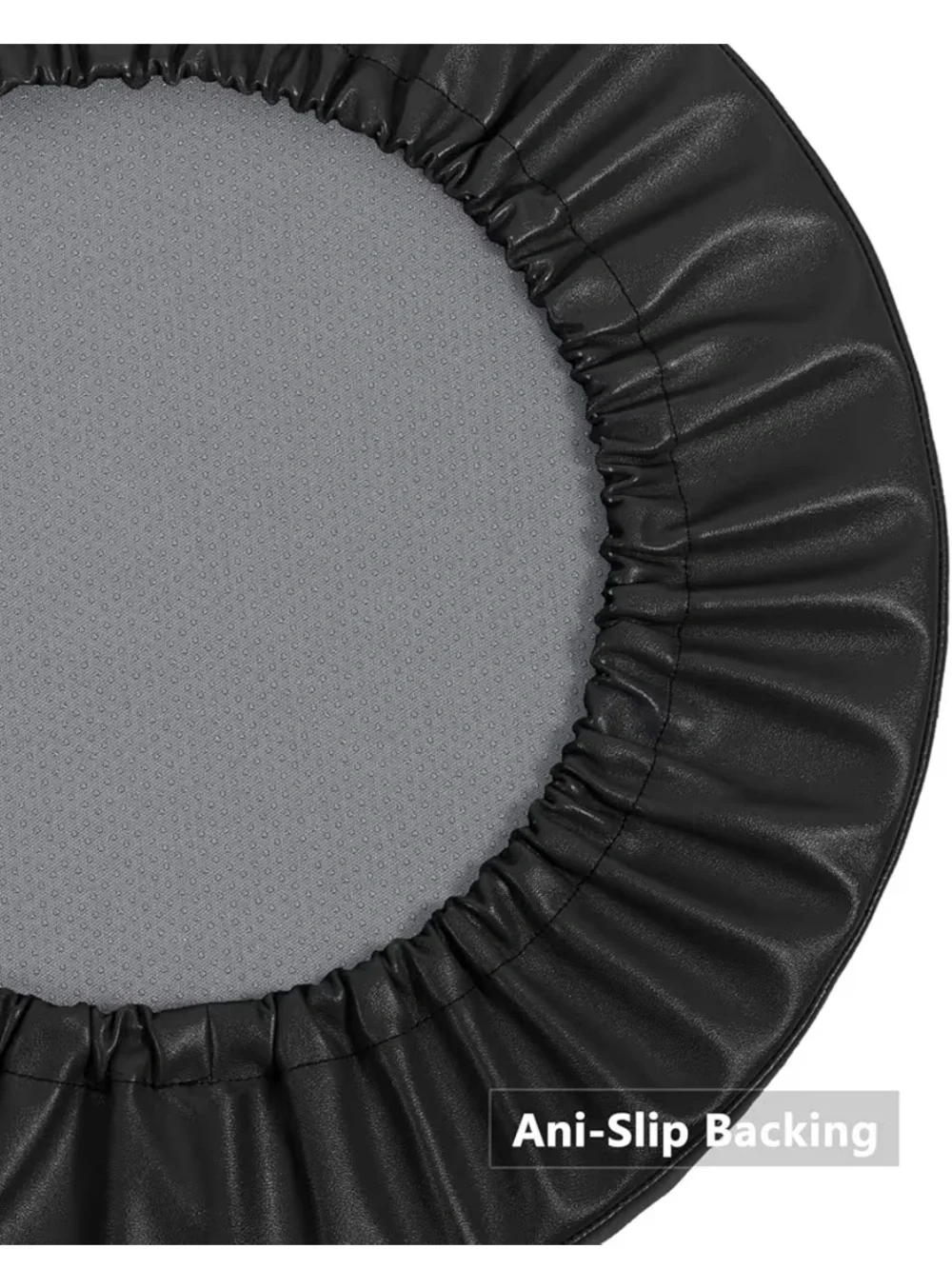 Barstool Cushion Set Round Foam Padded Seat Covers Waterproof Faux Leather BLACK